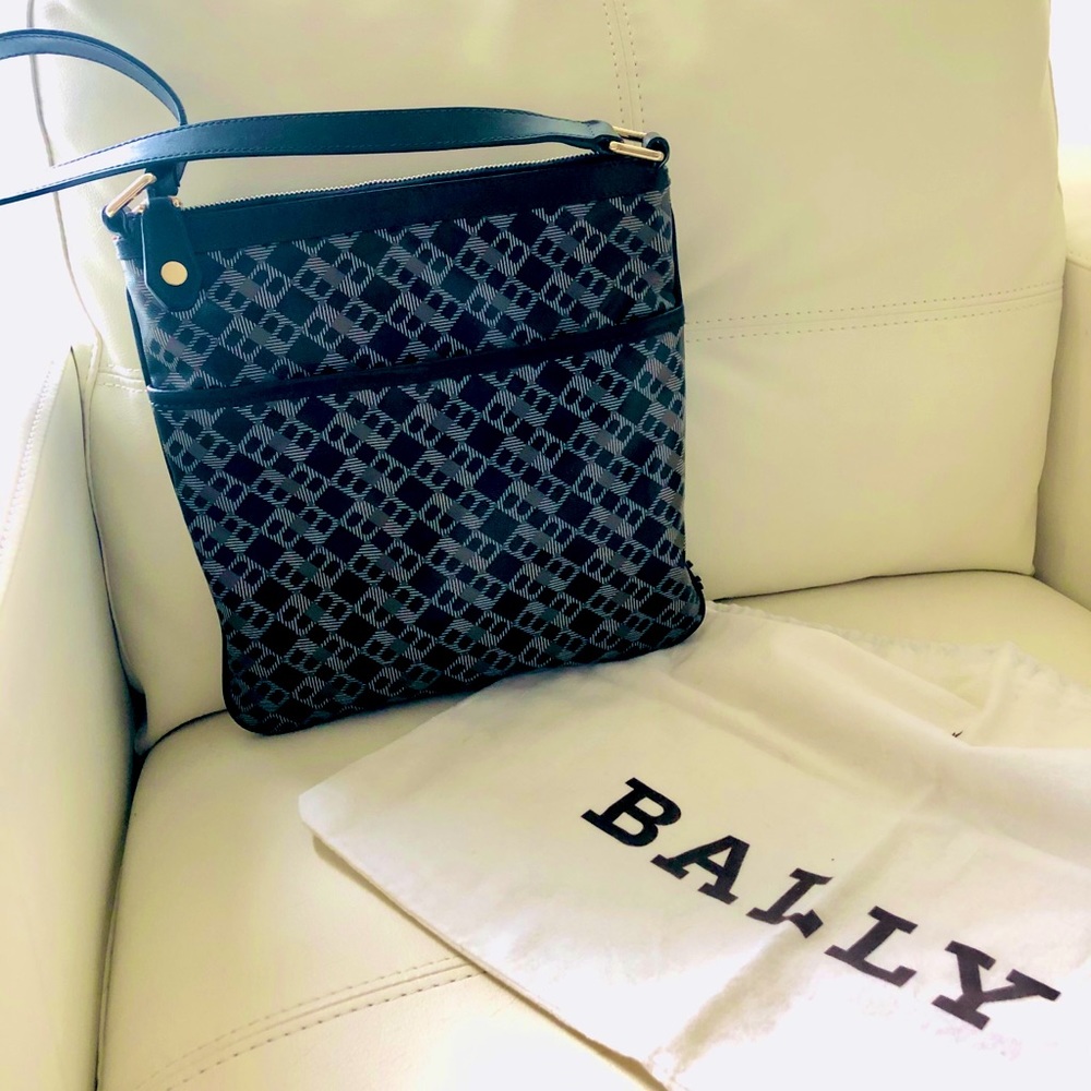 Bally vintage monogrammed cross body bag.